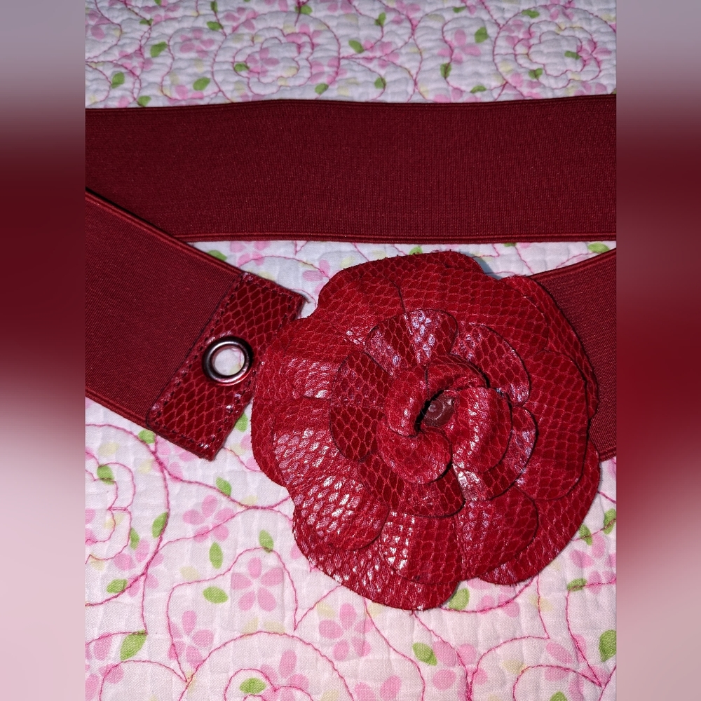 Red Rose Elastic Belt